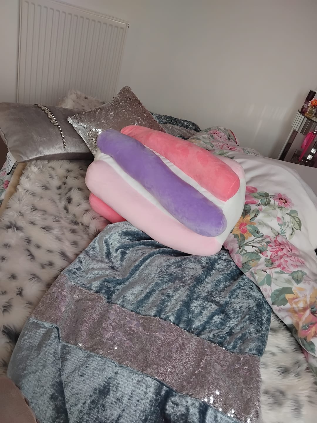 Customer photo review of Giant Donut and Marshmallow Pillows