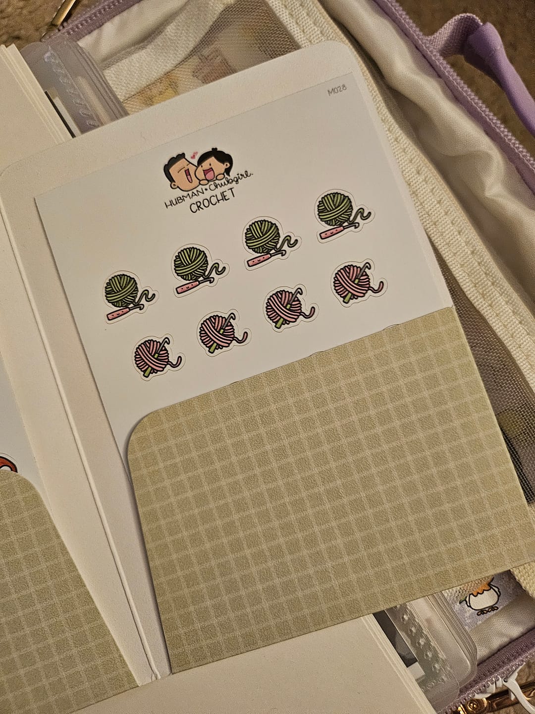 Customer photo review of Crochet Planner Stickers