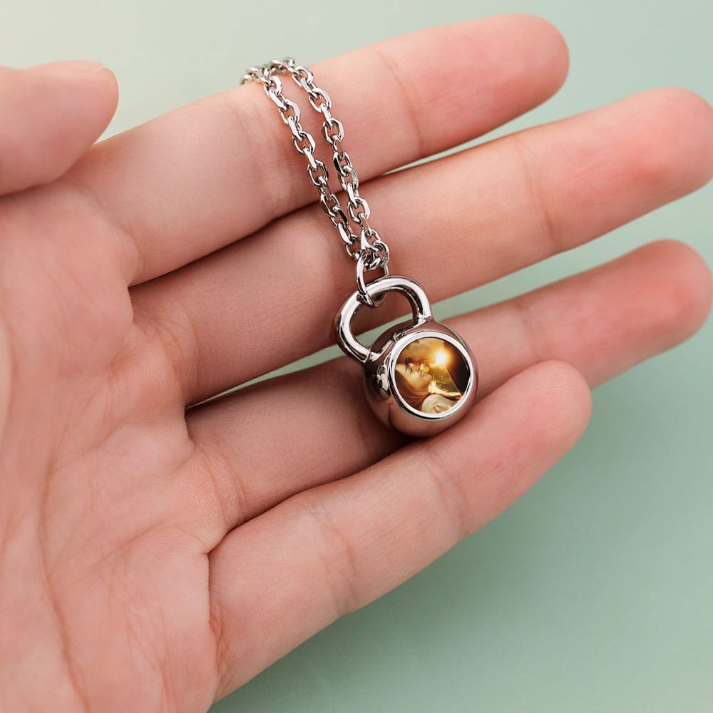 Customer photo review of Strength of Love Personalised Photo Necklace