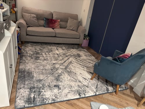 Customer photo review of The Mellow Mat® Designer Print | Grey Expressions (Soft Touch Sensory Tatami Rug)