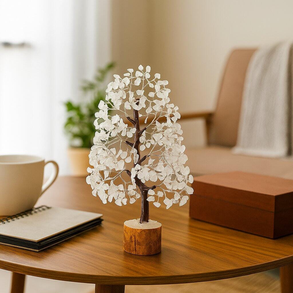 Customer photo review of Premium Clear Quartz Vastu Tree (600 Beads, 12 Inch) for Energy Amplification, Clarity, and Purification | Vastu Crystal Tree for Intention Setting By Vastu Mandir