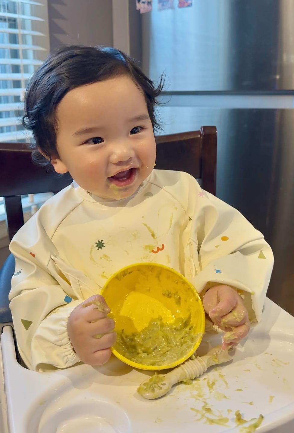 Customer photo review of Bee Clean Polyester Bib (Doodle)