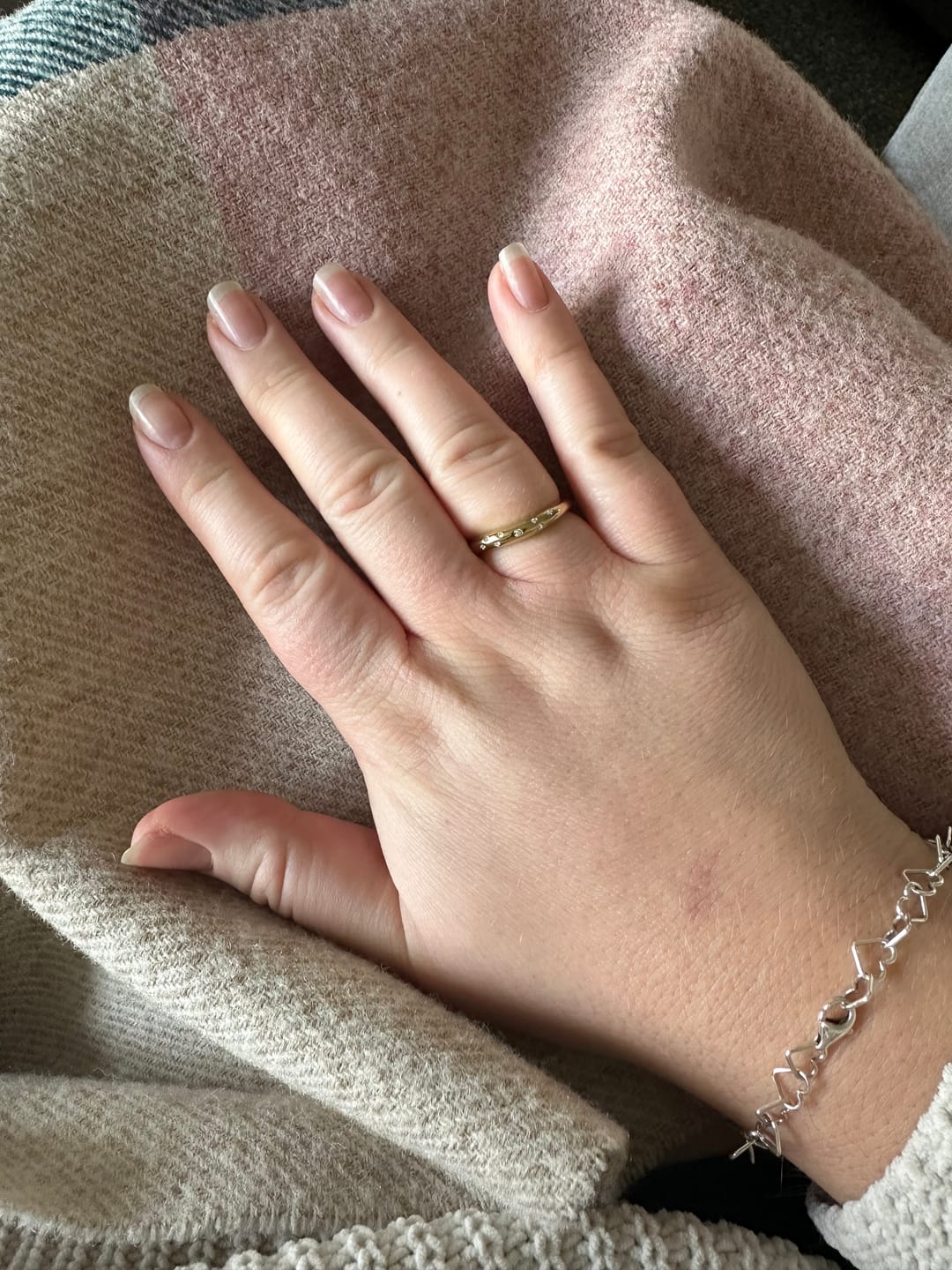 Customer photo review of Wave Ring with Stones