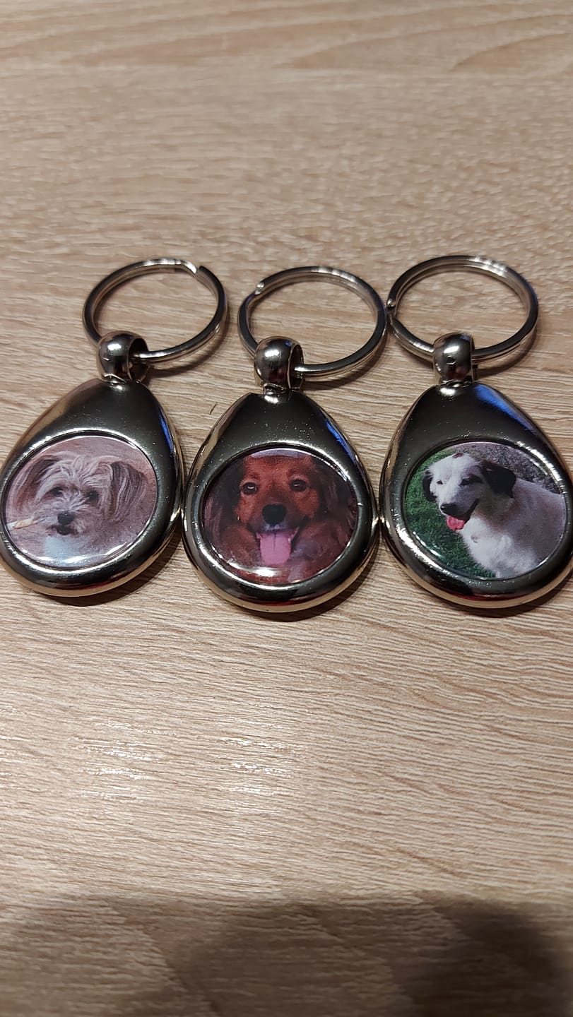 Customer photo review of Schlüsselanhänger-Bundle Rund 3x dein Foto für nur 19,90 €