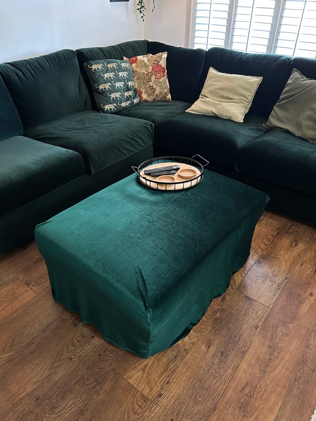 Customer photo review of Plain Stretch Velvet Fabric