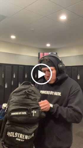 Customer video review of Powered By Faith Hoodie