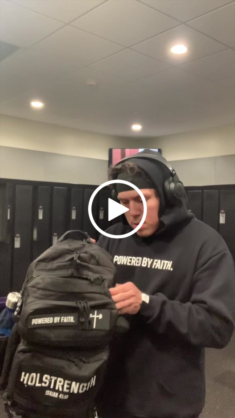 Customer video review of Powered By Faith Hoodie