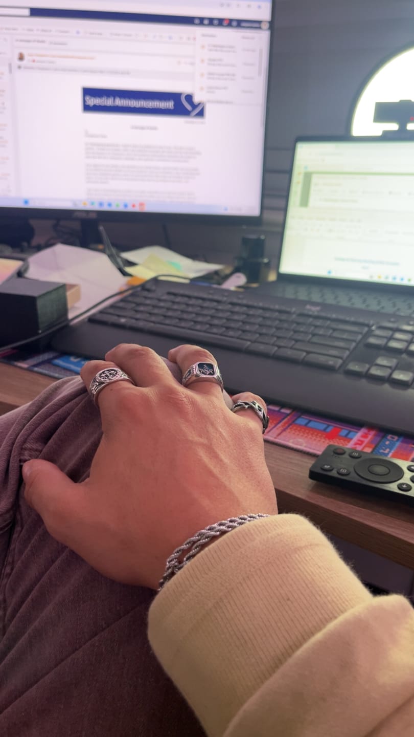 Customer photo review of Christianartworkshop Crafted Retro Style Jesus Crown of Thorns Titanium Steel Ring