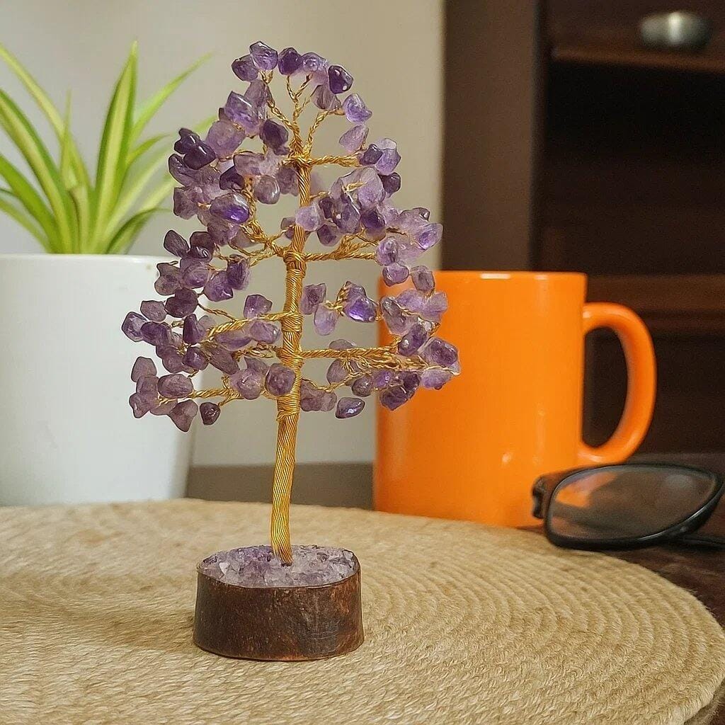 Customer photo review of Premium Amethyst Vastu Tree (600 Beads, 12 Inch) for Stress Relief, Focus, and Supreme Clarity | Vastu Crystal Tree for North-East Zone By Vastu Mandir