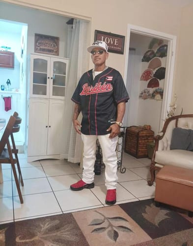 Customer photo review of Puerto Rico Heritage Custom Baseball Jersey
