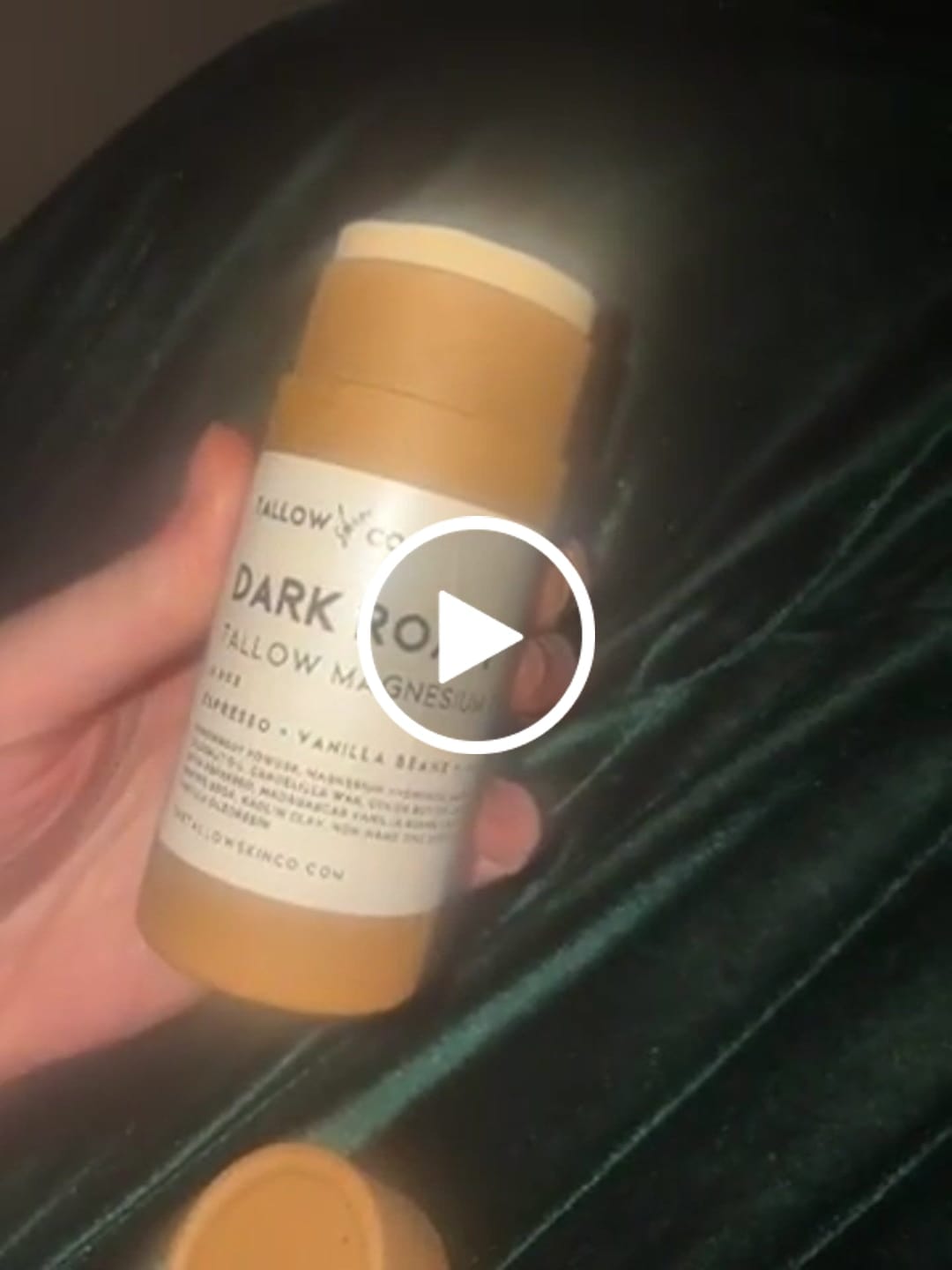 Customer video review of DARK ROAST TALLOW MAGNESIUM DEODORANT