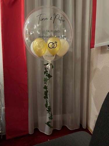 Customer photo review of Wedding Efeu Designer Ballon
