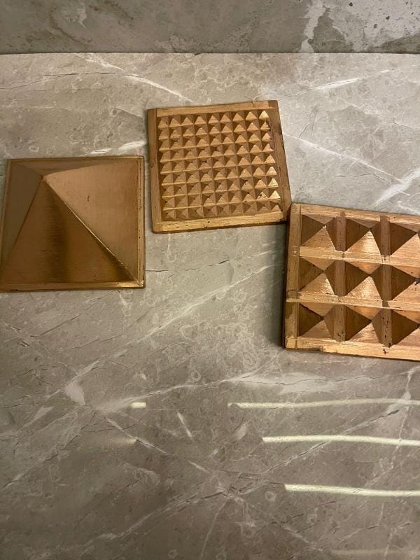 Customer photo review of Premium 3-Layer Pure Copper Pyramid (2" & 3") for Vastu Remedy & Energy Amplification — Triple-Tier Sacred Geometry for Southeast Direction & Prosperity Vastu Remedy By Vastu Mandir