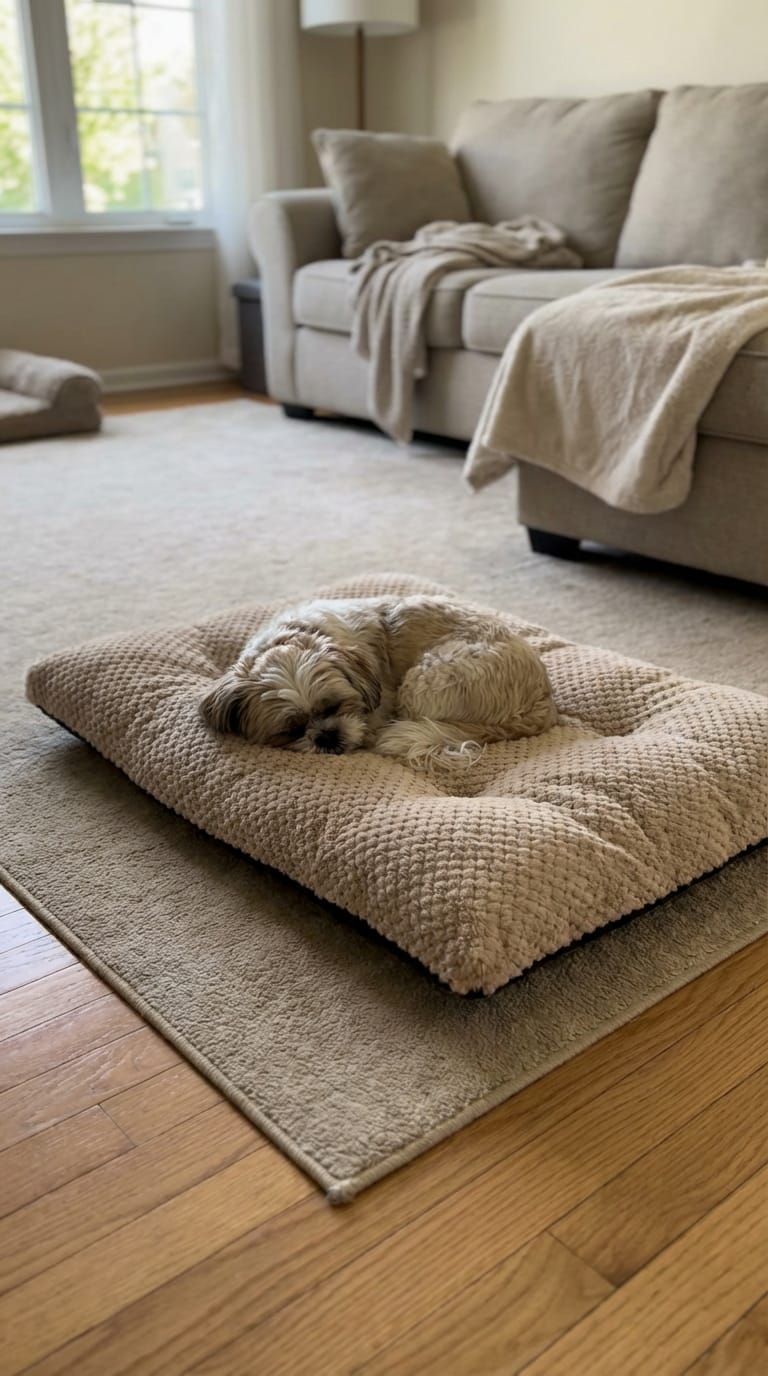 Customer photo review of Plush Haven Luxe Comfort Pet Bed