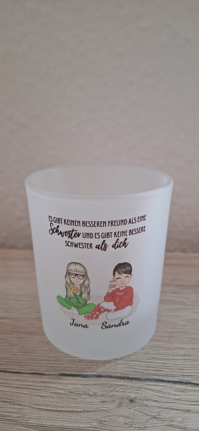 Customer photo review of Herzensmenschen - Personalisiertes Teelicht