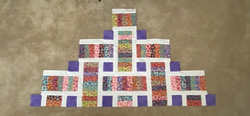 Customer photo review of Crazy Daisy Pre-Cut Quilt Kit