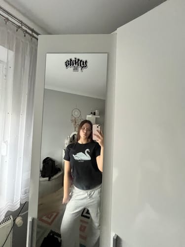 Customer photo review of swan song baby tee