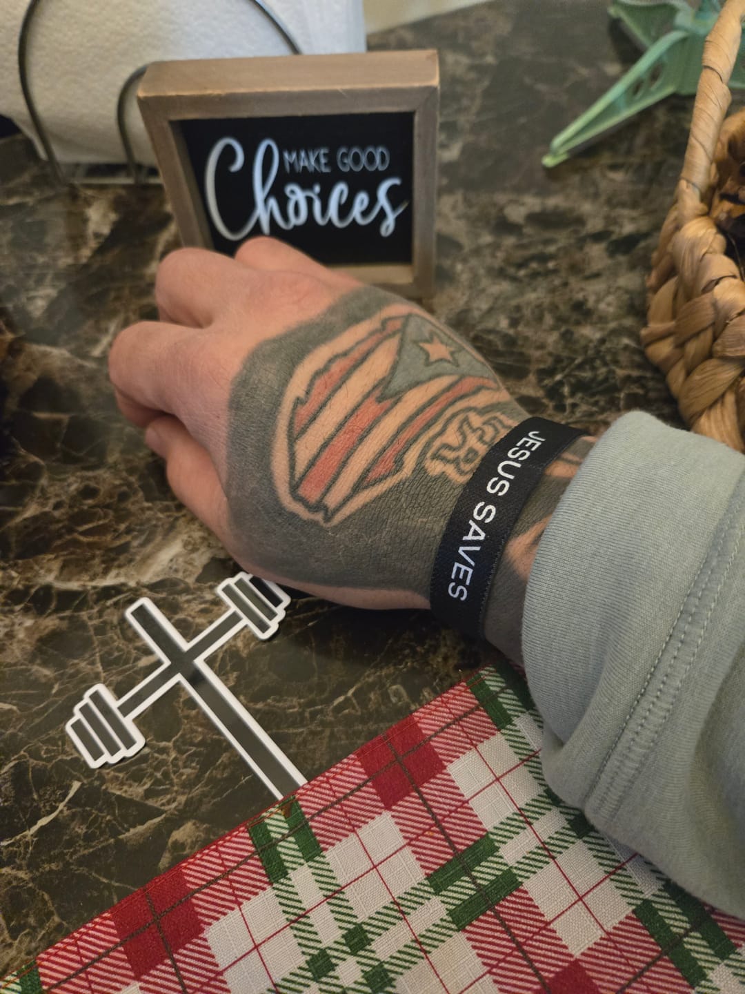 Customer photo review of Daily Bible Verse Wristband