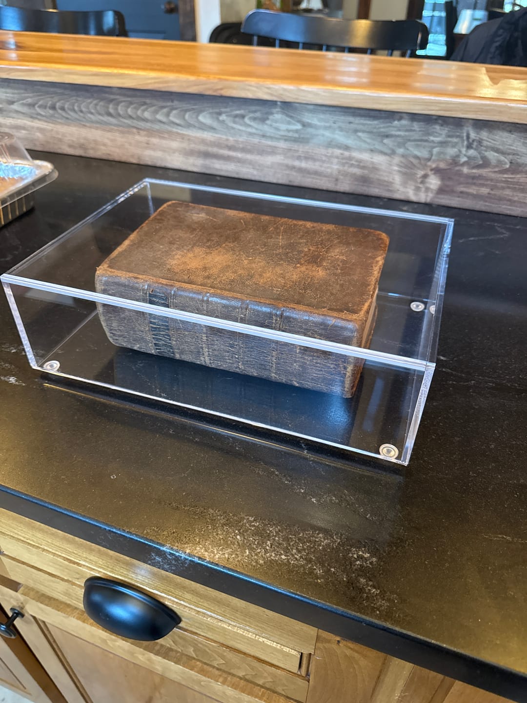 Customer photo review of Acrylic Book Display Cases