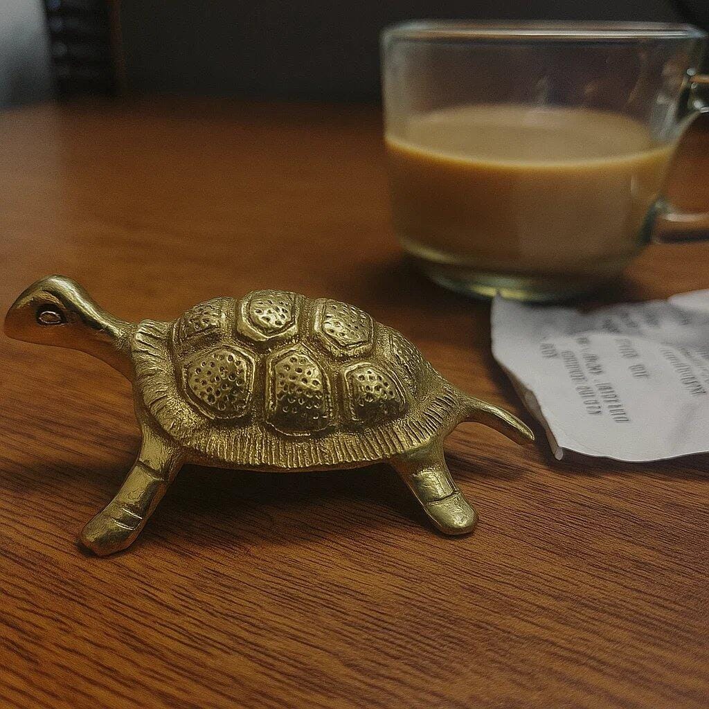 Customer photo review of Brass Tortoise/Turtle for Vastu | 4 Inch Feng Shui Brass Tortoise Showpiece for Wealth, Health & Longevity by Vastu Mandir