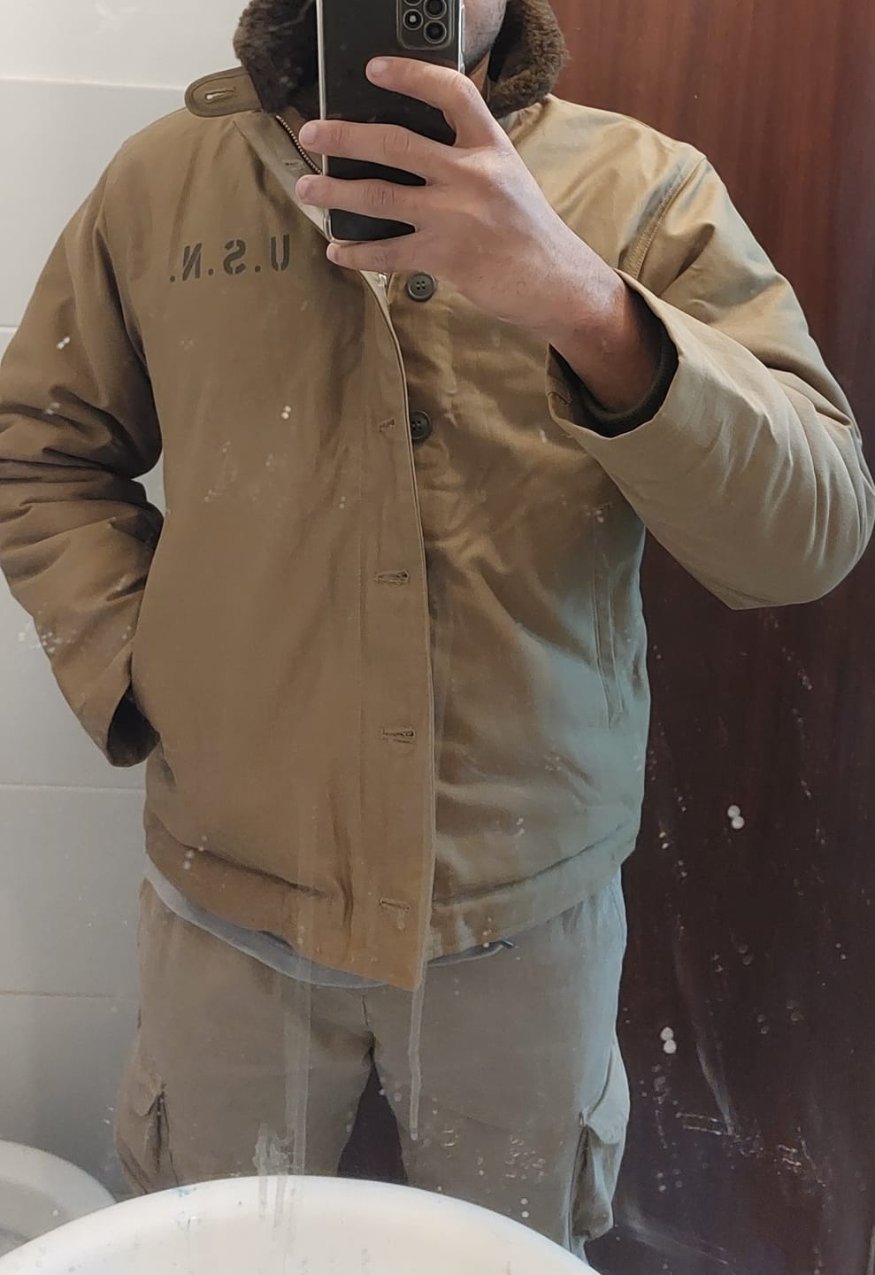 Customer photo review of 1940s US Navy N-1 Deck Jacket - Cost-effective Version