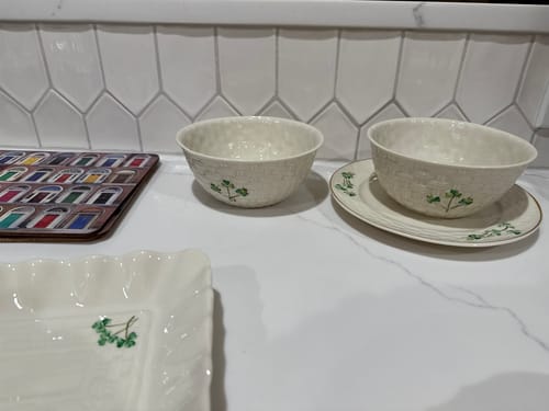 Customer photo review of Belleek Classic Shamrock Mixing Bowl