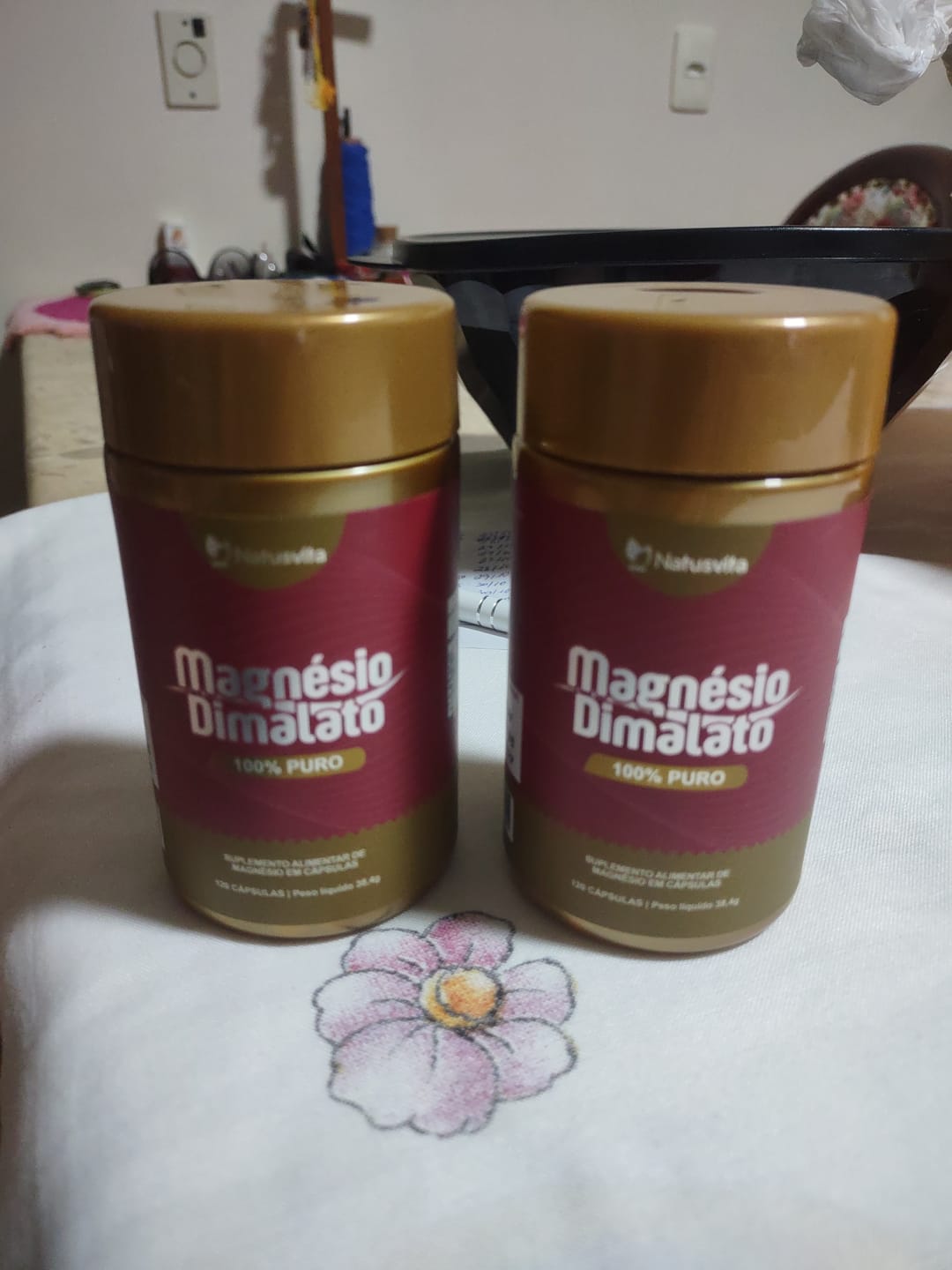 Customer photo review of Magnésio Dimalato Puro. 120 Cápsulas