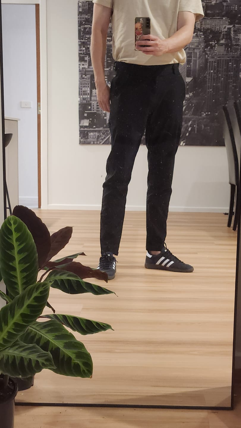 Customer photo review of Black Slim Fit Chino