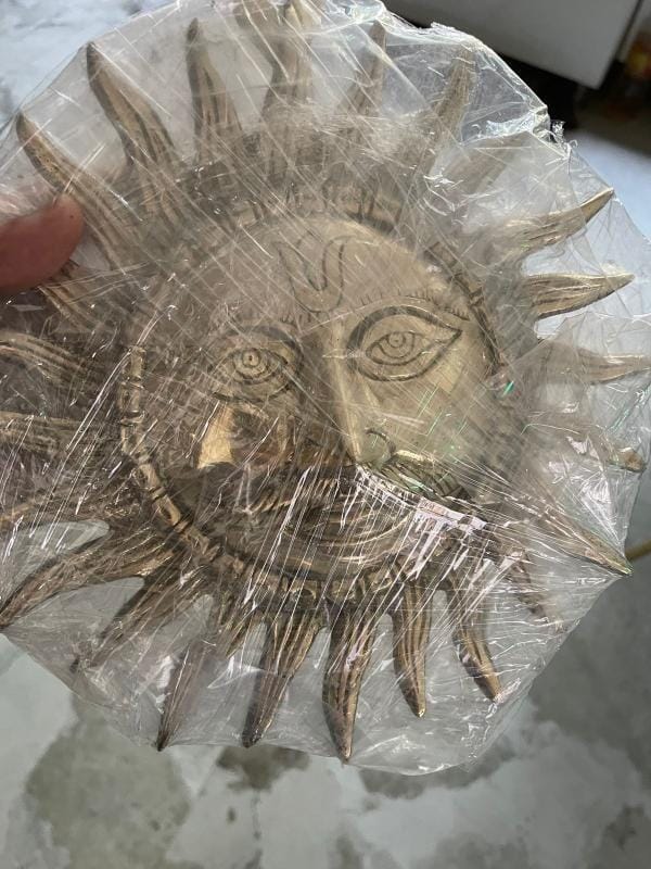 Customer photo review of Big Sun (Surya Ji) 100% Pure Brass Statue Idol, Wall Decorative Showpiece for Home, Office and Gifting by Vastu Mandir