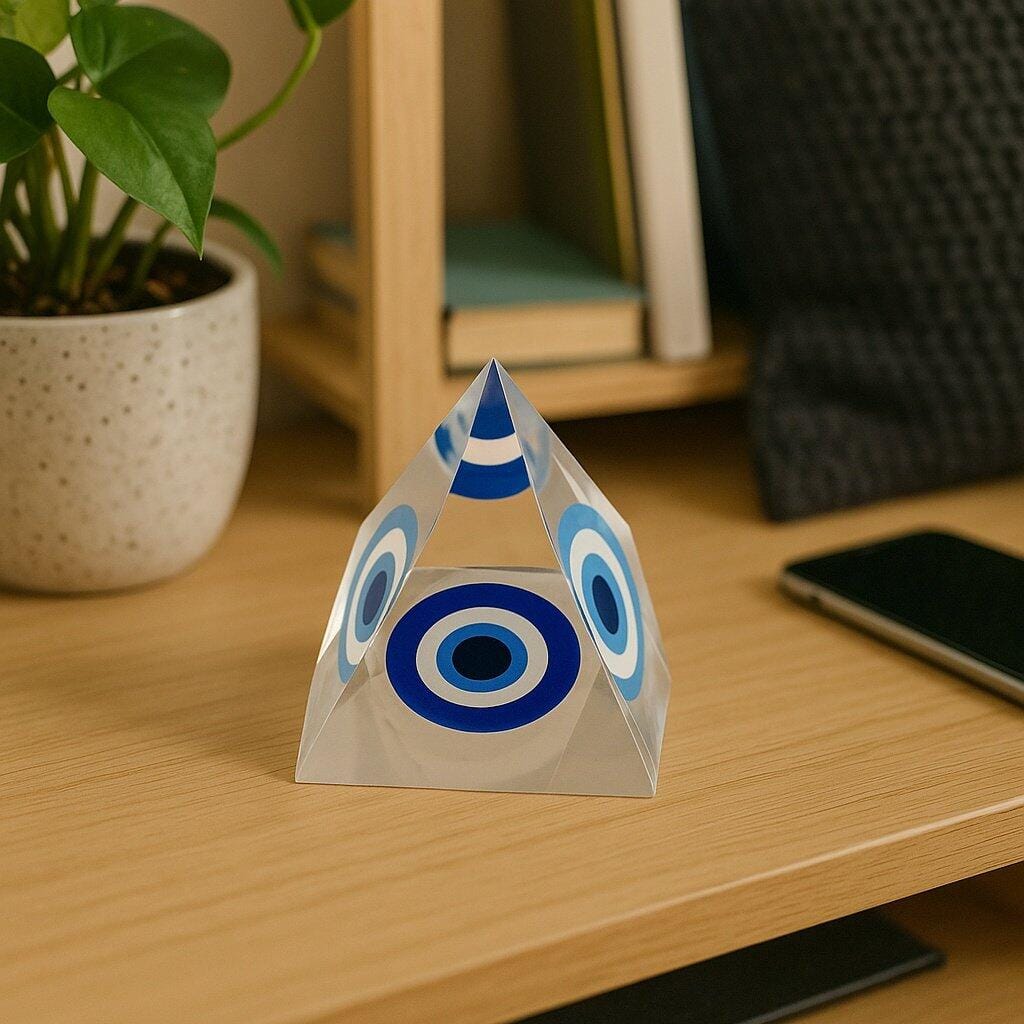 Customer photo review of Premium Vastu Mandir Nazar Raksha Pyramid for Home Protection, Aura Cleansing, and Emotional Security | Large Evil Eye Charm By Vastu Mandir
