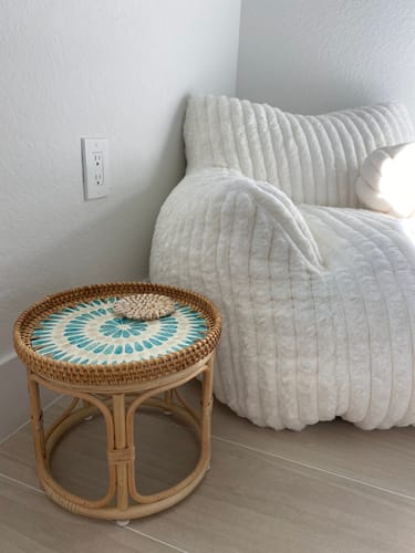 Customer photo review of Serene Rattan Table Set