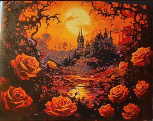 Customer photo review of Custom Landscape Paint By Numbers