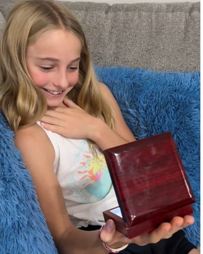 Customer photo review of Für Meine Enkeltochter - Herz-Halskette - Von Großeltern