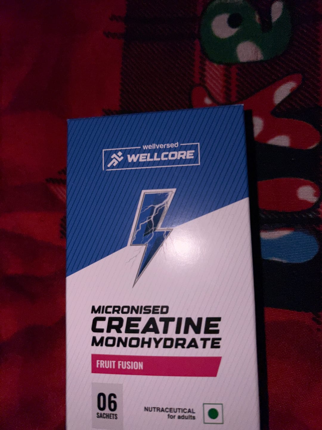 Customer photo review of Wellcore - Pure Micronised Creatine Monohydrate | Fruit Fusion (6 Sachets)