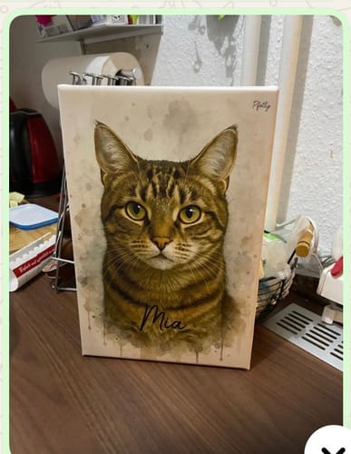 Customer photo review of Dein Haustier als Porträt - Individuelle Leinwand