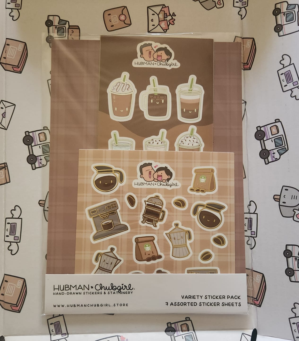 Customer photo review of Coffee Lovers Variety Sticker Pack