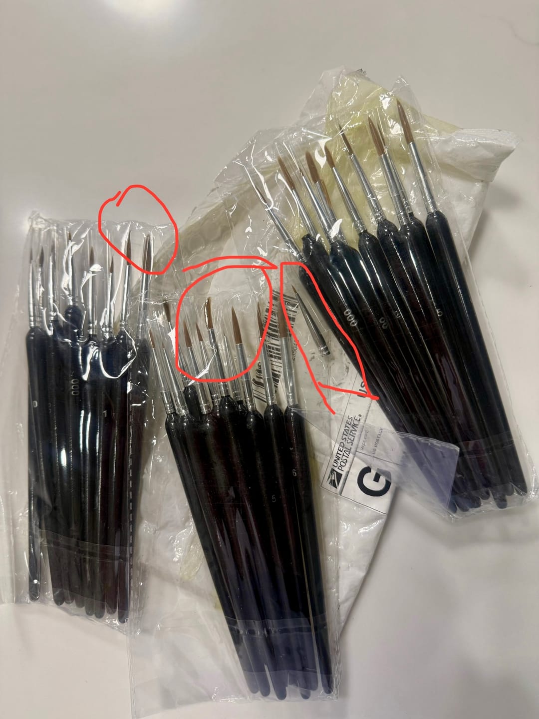 Customer photo review of Precision Detail Brushes (Set of 10)