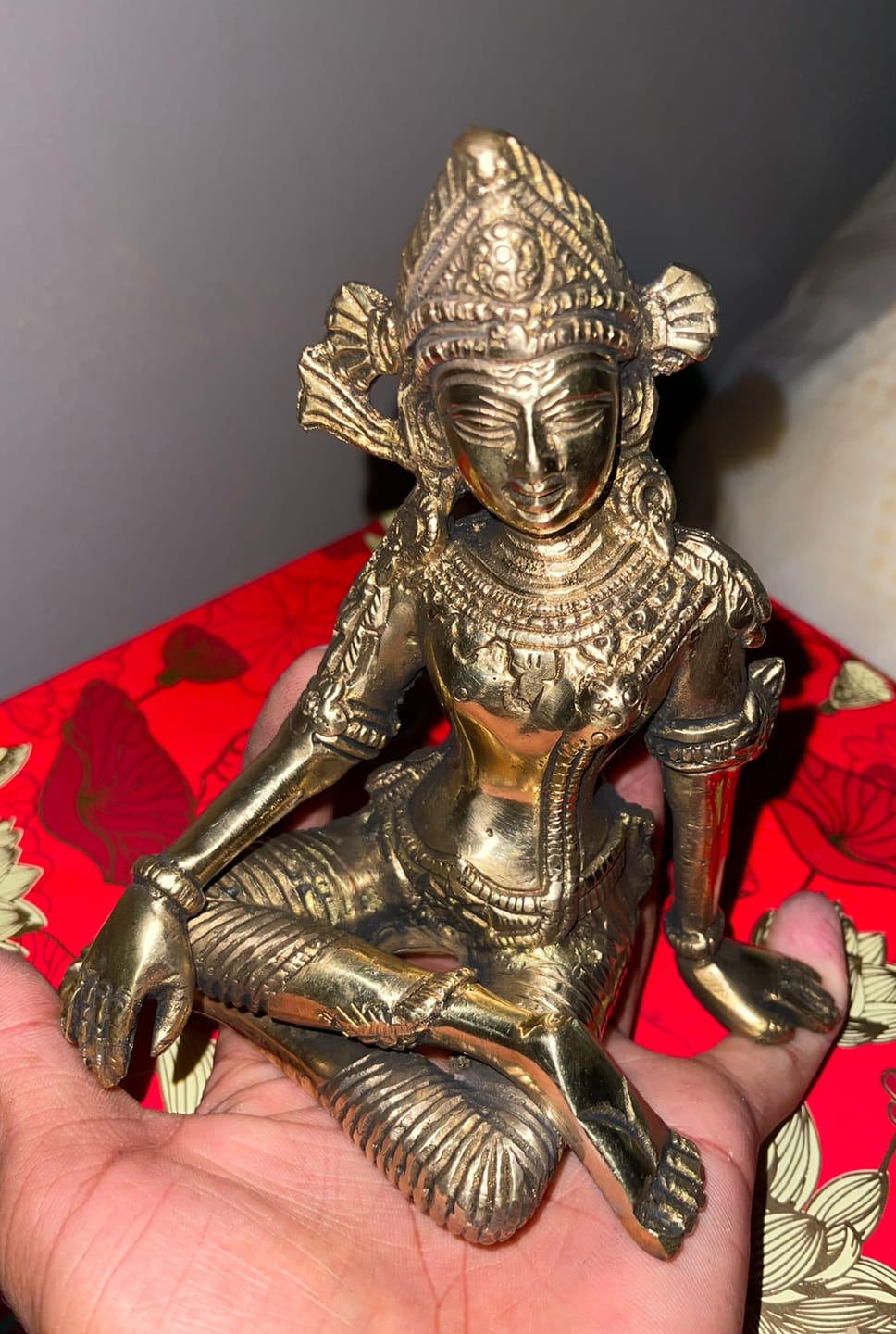 Customer photo review of Indra Dev 100% Pure Brass Statue Idol Decorative Showpiece for Home, Office and Gifting by Vastu Mandir