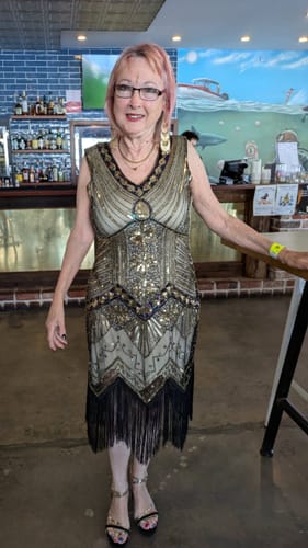 Dianne L. review of 1920s Ella Flapper Dress - Gold image 1 out of 1