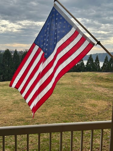 Customer photo review of 3' x 5' American Flag Set