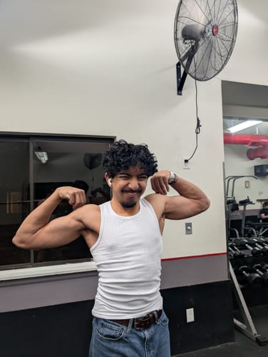 Customer photo review of Premium Ultra-Soft Cotton Fitted Tank 3 Pack