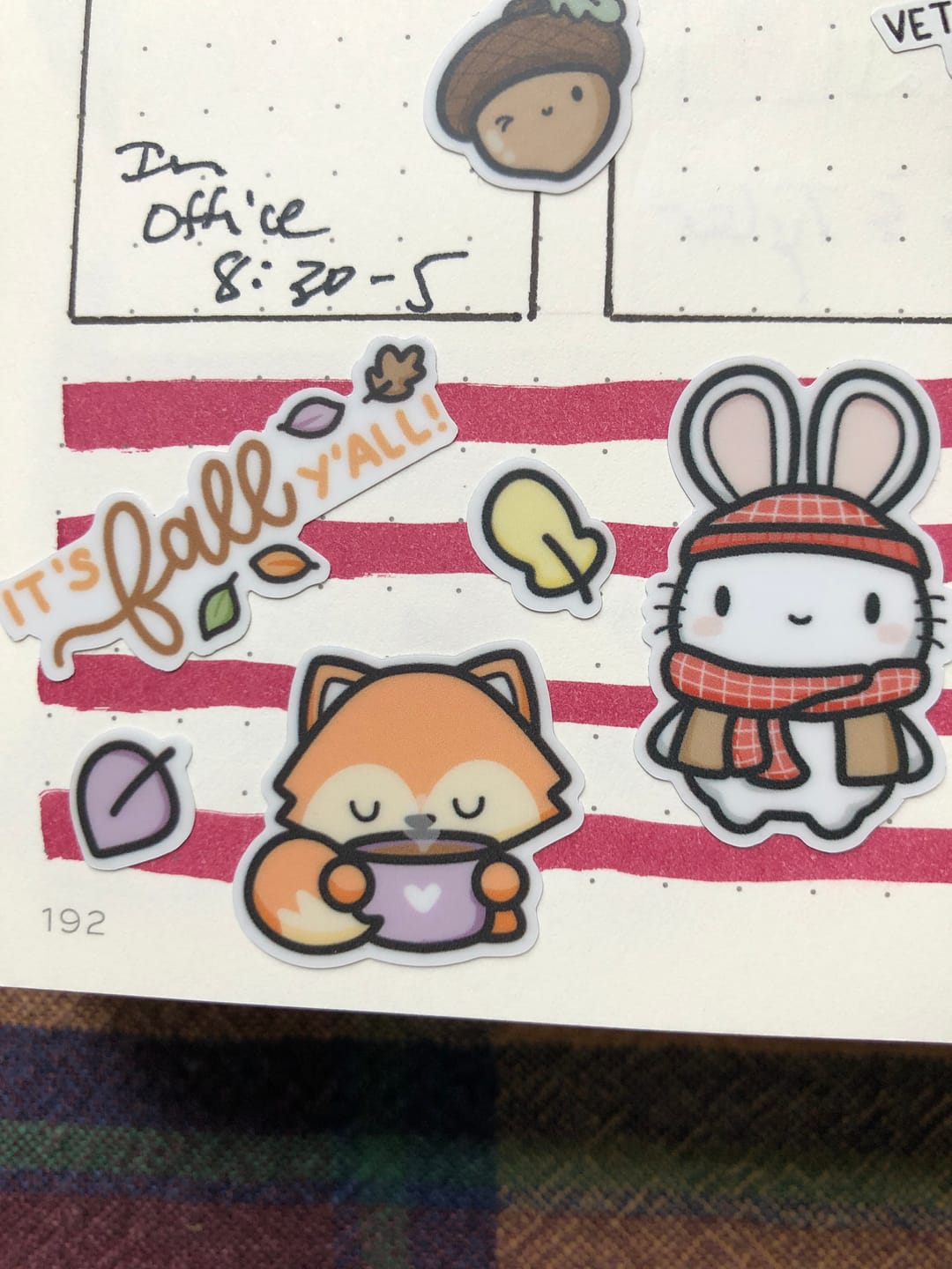 Customer photo review of Brown Fox Sticker Sheet