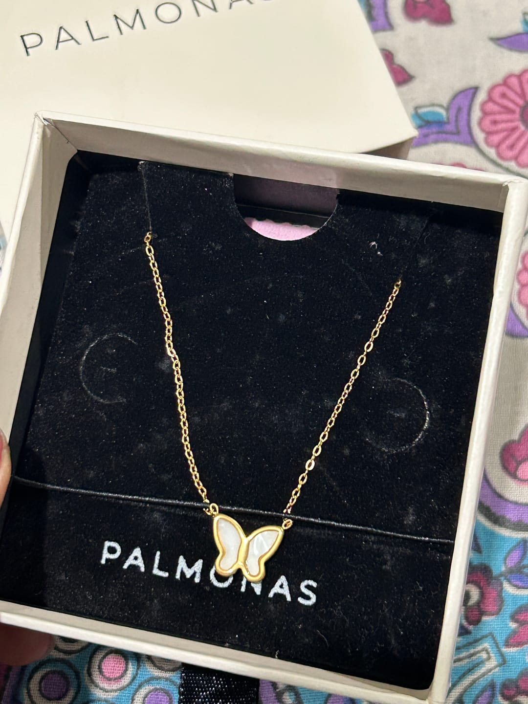 Customer photo review of Little Butterfly Necklace