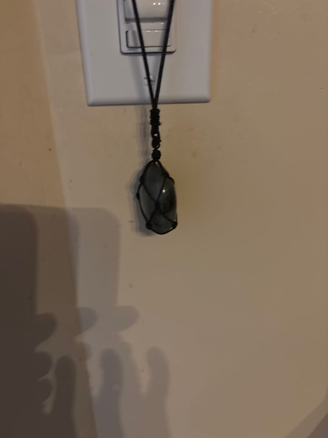 Customer photo review of Dragons Heart Labradorite Necklace