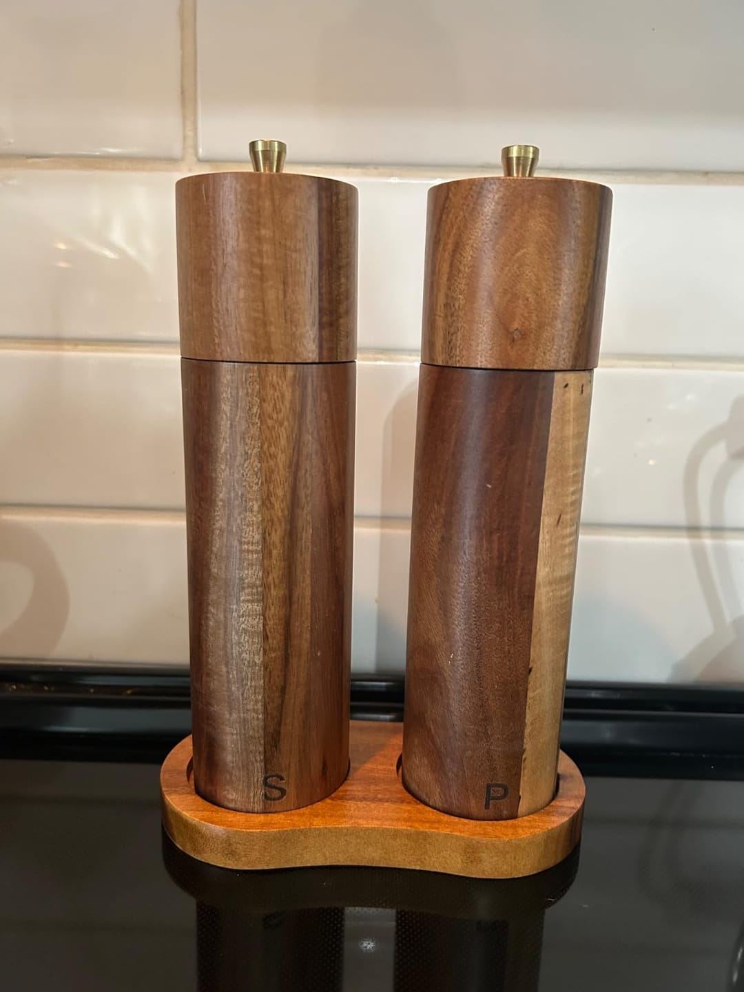 Customer photo review of Salt & Pepper Grinder + Base Included