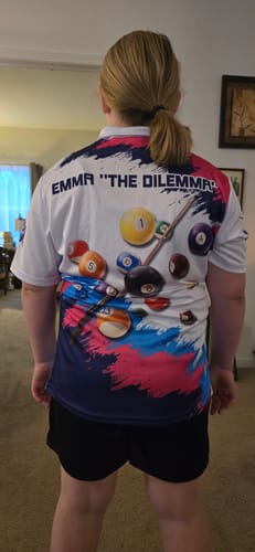 Customer photo review of Personalized Colorful Billiard Shirts For Women Custom 3D Pool Balls Billiard 8 Ball Team Jerseys VHM1185