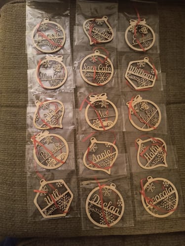 Customer photo review of Personalized Christmas Ornaments