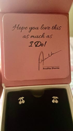 Customer photo review of Silver Cherryboo Studs