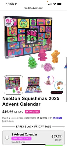 Customer photo review of NeeDoh Squishmas 2025 Advent Calendar