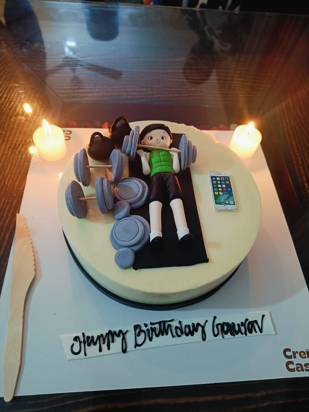 Customer photo review of Gym Lover Birthday Cake